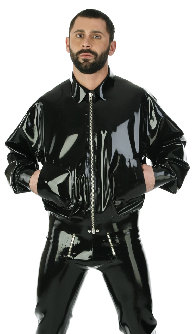 Bomberjacke mit Kragen, 1,20 mm Latex