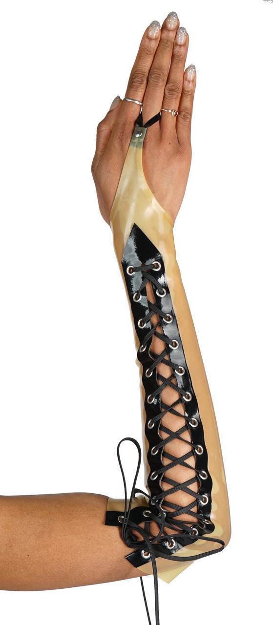 RESTRICTED Armstulpen mit Schnürung, 0,60 mm Latex
