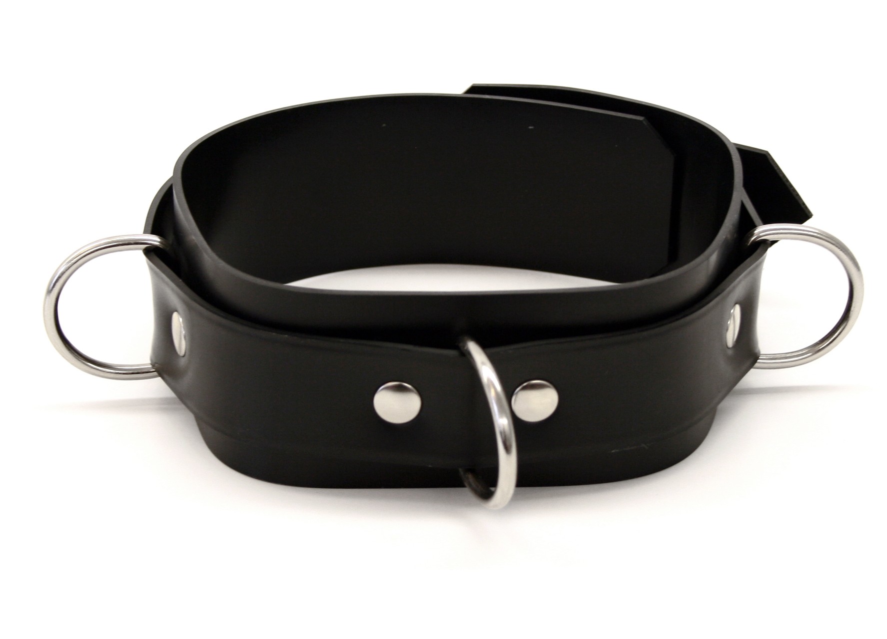 Latex-Halsband, 5 cm breit, abschließbar, 2,10 mm Latex