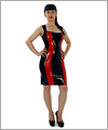 01022 Pencil dress, sleeveless with panel seams