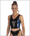 05003 Latex top with front zip