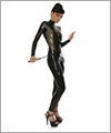 07006 Latex Catsuit, zweifarbiger Schnitt