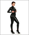 07012 Latex catsuit with cups