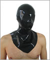 40563 Collared latex mask, closed
