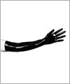42002 Latex gloves, elbow length, 0,60 mm, black