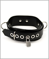 43531 Latex slave collar, 5 cm wide, lockable