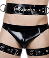 43092 Latex bondage waist belt, lockable