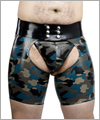 21011 Latex short chaps camouflage