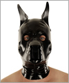 40577 Dog mask, detachable snout, pointed ears, black