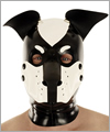 40579 Dog mask, detachable snout, wiggling pointy ears, black/white