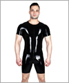 26028 Latex surf suit, shoulder and crotch zip