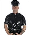 24017 Latex policeshirt with short sleeves
