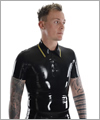 24015 Latex Poloshirt mit Druckknpfen