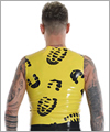 24009 Sleeveless latex T-shirt, boot print