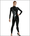 07006 Catsuit, black/silver fish scales