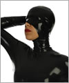 40027 Latex mask with open chin