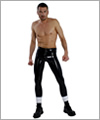 20027 Latex Jeans mit Leggingsbeinen