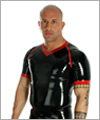 24024 Latex Raglan-Shirt mit Paspel