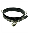 43512 Latex-Halsband, 3 cm breit, abschliebar