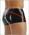 21020 Latex hipstershorts with coloured trims