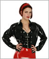 02005 Latex ladies jeans style jacket