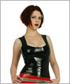 05030 Latex top with decollet, sleeveless