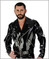 22001 Latex biker style jacket