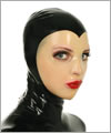 40026 Leichte Latexmaske mit kontrastfarbigem Gesicht