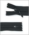 85505 Plastic zip, slim, 13 cm, black