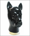 40525 Anatomical latex dog mask with zip