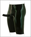 21516 Latex bermudas with sheath