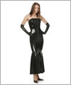 01005 Latex Korsagenkleid - mit Godet