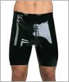 21006 Latex cycle shorts with 2-way all around zip