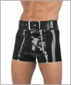21001 Latex sailor front shorts, high waist