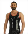 24020 Latex singlet with coloured seams