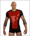 24209 Shirt with v-shaped latex front