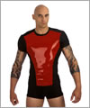 24209 Lycrashirt mit V-frmiger Latexfront